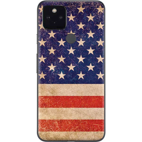Distressed American Flag Google Pixel 5a Skin